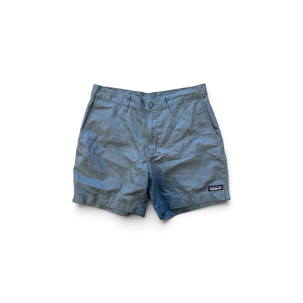 Patagonia Shorts Men Blue/Gray Sz32 Organic Cotton Hemp All Wear Chino 6" Inseam